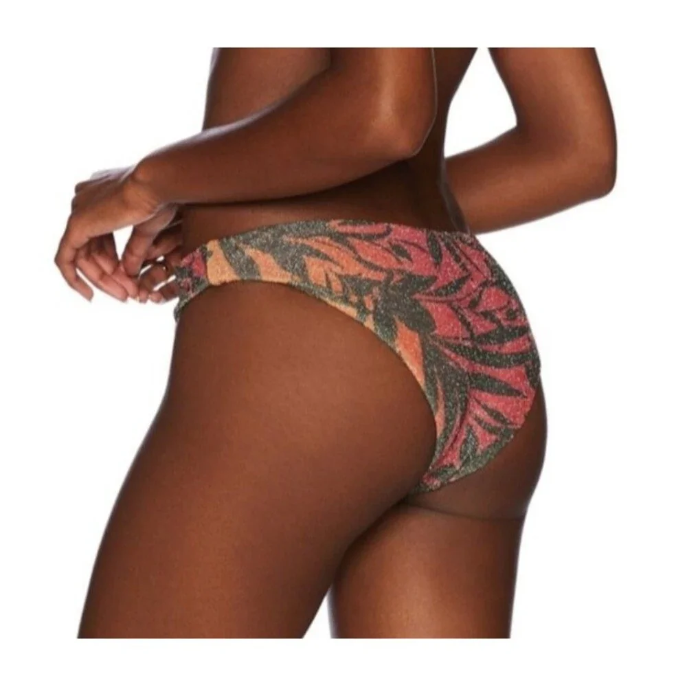 BEACH RIOT Vanessa Bikini Bottom XS Hibiscus Shine Swimsuit